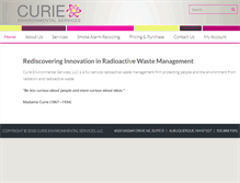Tablet Screenshot of curieservices.com